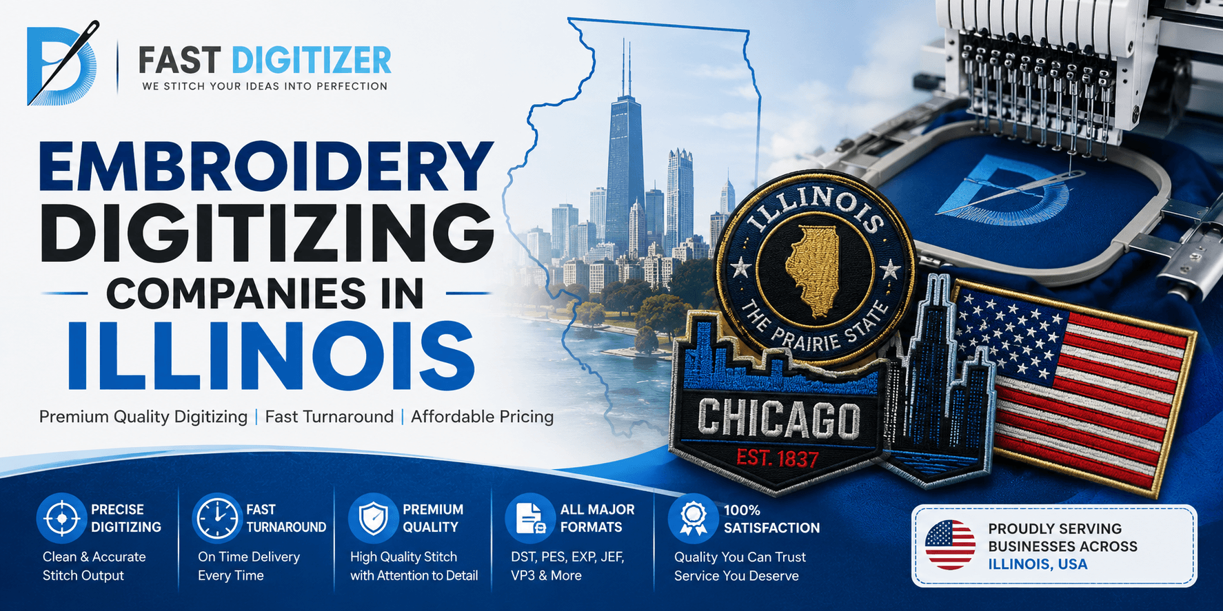 Embroidery Digitizing Companies In Illinois