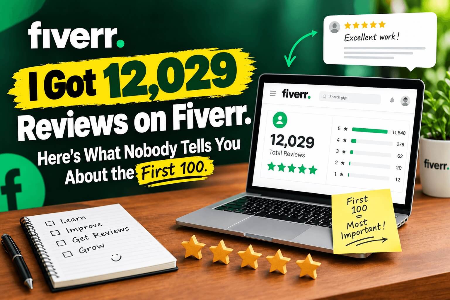 12,029 Fiverr Reviews Explained