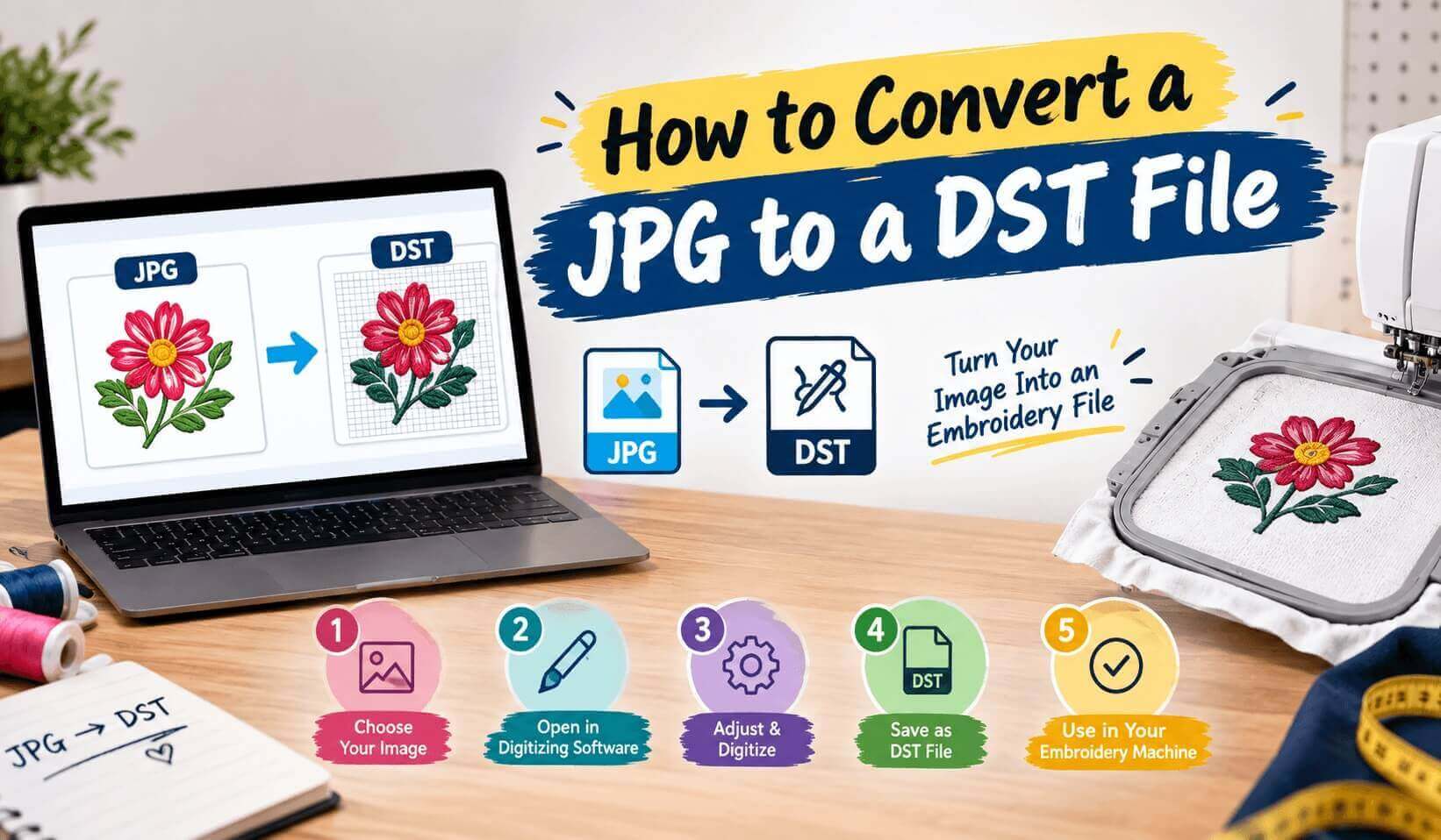 JPG to DST Embroidery Conversion Guide